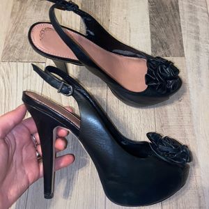 Vince Camuto flower platform heels